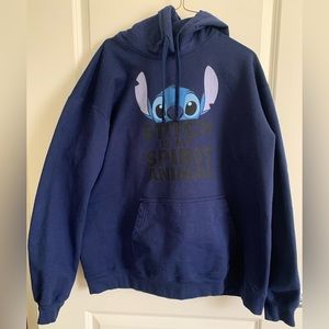 Stitch Is My Spirit Animal XL Blue Hoodie